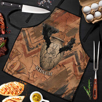 Khnum Apron Ancient Egyptian Earthy Cracked Papyrus - Divine Potter - Wonder Print Shop