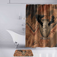 Khnum Bathroom Set Ancient Egyptian Earthy Cracked Papyrus - Divine Potter - Wonder Print Shop