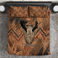 Khnum Bedding Set Ancient Egyptian Earthy Cracked Papyrus - Divine Potter - Wonder Print Shop