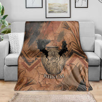 Khnum Blanket Ancient Egyptian Earthy Cracked Papyrus - Divine Potter - Wonder Print Shop
