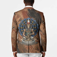 Khnum Blazer Ancient Egyptian Earthy Cracked Papyrus - Divine Potter - Wonder Print Shop