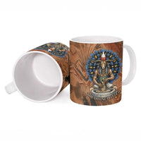 Khnum Ceramic Mug Ancient Egyptian Earthy Cracked Papyrus - Divine Potter - Wonder Print Shop