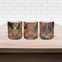 Khnum Ceramic Mug Ancient Egyptian Earthy Cracked Papyrus - Divine Potter - Wonder Print Shop