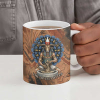 Khnum Ceramic Mug Ancient Egyptian Earthy Cracked Papyrus - Divine Potter - Wonder Print Shop