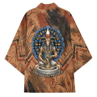 Khnum Kimono Ancient Egyptian Earthy Cracked Papyrus - Divine Potter - Wonder Print Shop