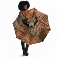 Khnum Umbrella Ancient Egyptian Earthy Cracked Papyrus - Divine Potter - Wonder Print Shop