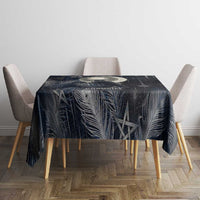 Khonsu Tablecloth Ancient Egyptian Dark Feather Pattern, Moonlit Raven Symbol, and Eye Lotus - Wonder Print Shop