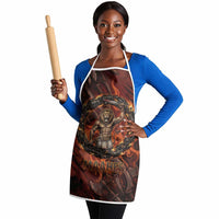 Maahes Apron Ancient Egyptian Fiery Red Flame - Roaring Lion Head - Wonder Print Shop