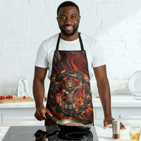 Maahes Apron Ancient Egyptian Fiery Red Flame - Roaring Lion Head - Wonder Print Shop