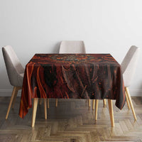 Maahes Tablecloth Ancient Egyptian Fiery Red Flame - Roaring Lion Head - Wonder Print Shop