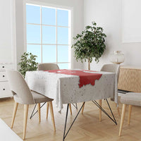 Turkey Flag Map Red and White Tablecloth with National Symbol