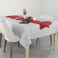 Turkey Flag Map Red and White Tablecloth with National Symbol