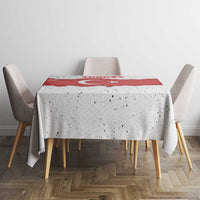 Turkey Flag Map Red and White Tablecloth with National Symbol