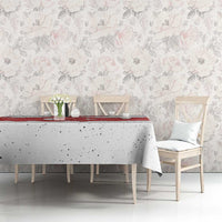 Turkey Flag Map Red and White Tablecloth with National Symbol