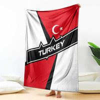 Turkey Flag and Modern Graphic Design Blanket with Bold Red and Black Elements