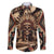 native-american-skull-family-matching-long-sleeve-bodycon-dress-and-hawaiian-shirt-with-tribal-prints