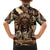 Native American Skull Family Matching Off Shoulder Short Dress and Hawaiian Shirt with Tribal Prints - Wonder Print Shop