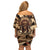 Native American Skull Family Matching Off Shoulder Short Dress and Hawaiian Shirt with Tribal Prints - Wonder Print Shop