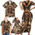 Native American Skull Family Matching Short Sleeve Bodycon Dress and Hawaiian Shirt with Tribal Prints - Wonder Print Shop