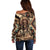 Native American Skull Off Shoulder Sweater with Tribal Prints - Wonder Print Shop