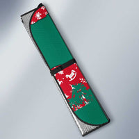 Grenada Christmas Auto Sun Shade with Palm Tree Bird and Tropical Holiday Pattern Design - Wonder Print Shop