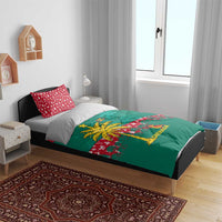Grenada Christmas Bedding Set with Palm Tree Bird and Tropical Holiday Pattern Design - Wonder Print Shop