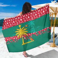 Grenada Christmas Sarong with Palm Tree Bird and Tropical Holiday Pattern Design - Wonder Print Shop