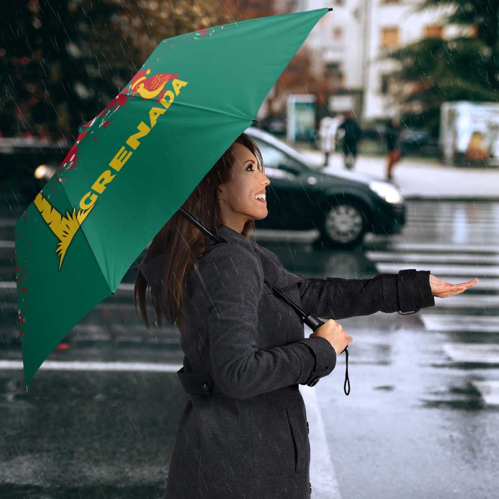 Grenada Christmas Umbrella with Palm Tree Bird and Tropical Holiday Pattern Design - Wonder Print Shop