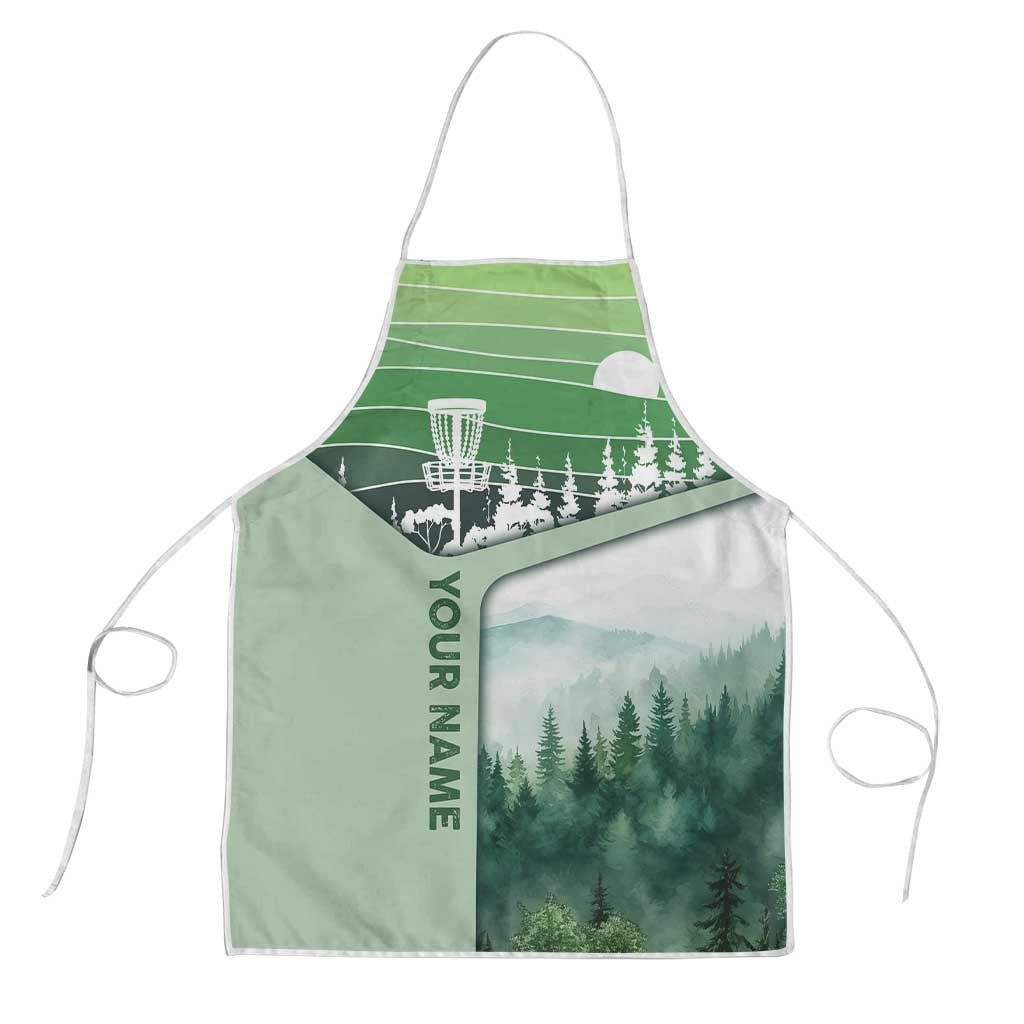 Custom Disc Golf Apron with Forest Landscape Basket Silhouette - Wonder Print Shop