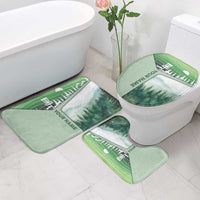 Custom Disc Golf Bathroom Set with Forest Landscape Basket Silhouette - Wonder Print Shop