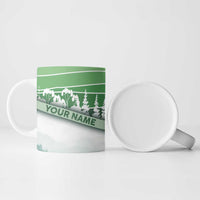 Custom Disc Golf Ceramic Mug with Forest Landscape Basket Silhouette - Wonder Print Shop