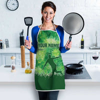 Custom Disc Golf Apron with Green Tie Dye Basket and Player Silhouette - Wonder Print Shop