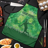 Custom Disc Golf Apron with Green Tie Dye Basket and Player Silhouette - Wonder Print Shop