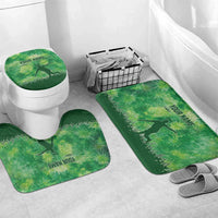 Custom Disc Golf Bathroom Set with Green Tie Dye Basket and Player Silhouette - Wonder Print Shop