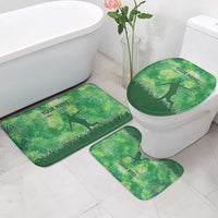 Custom Disc Golf Bathroom Set with Green Tie Dye Basket and Player Silhouette - Wonder Print Shop