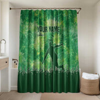 Custom Disc Golf Bathroom Set with Green Tie Dye Basket and Player Silhouette - Wonder Print Shop