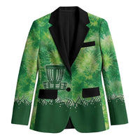 Custom Disc Golf Blazer with Green Tie Dye Basket and Player Silhouette - Wonder Print Shop
