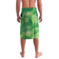 Custom Disc Golf Lavalava with Green Tie Dye Basket and Player Silhouette - Wonder Print Shop