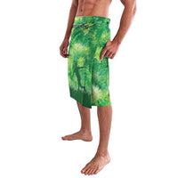 Custom Disc Golf Lavalava with Green Tie Dye Basket and Player Silhouette - Wonder Print Shop