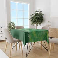 Custom Disc Golf Tablecloth with Green Tie Dye Basket and Player Silhouette - Wonder Print Shop