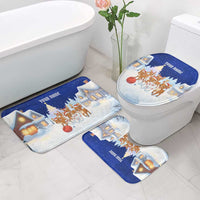 Funny Christmas Reindeer Bowling Custom Bathroom Set with Reindeer Snow Scene - Wonder Print Shop