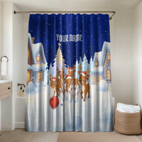 Funny Christmas Reindeer Bowling Custom Bathroom Set with Reindeer Snow Scene - Wonder Print Shop
