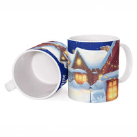 Funny Christmas Reindeer Bowling Custom Ceramic Mug with Reindeer Snow Scene - Wonder Print Shop
