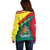 Custom Grenada Off Shoulder Sweater Coat Of Arms With Bougainvillea Flowers TS06 - Wonder Print Shop