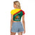 Custom Grenada Raglan Cropped T Shirt Coat Of Arms With Bougainvillea Flowers TS06 - Wonder Print Shop