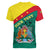 Custom Grenada Women V Neck T Shirt Coat Of Arms With Bougainvillea Flowers TS06 - Wonder Print Shop