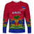 Haiti Long Sleeve Shirt Ayiti Coat Of Arms With Map TS06 - Wonder Print Shop