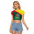 Grenada Raglan Cropped T Shirt Coat Of Arms With Bougainvillea Flowers TS06 - Wonder Print Shop