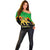 Ethiopia Off Shoulder Sweater Coat Of Arms With Hand Drawn Pattern TS06 - Wonder Print Shop