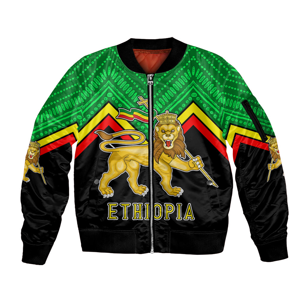 ethiopia-sleeve-zip-bomber-jacket-coat-of-arms-with-hand-drawn-pattern